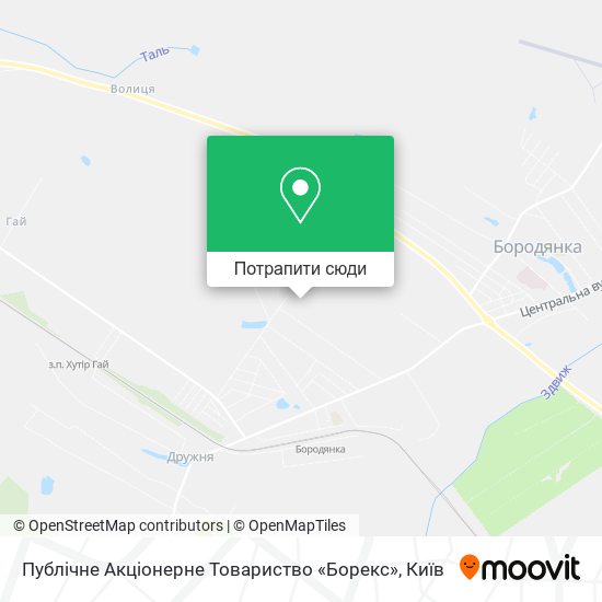 Карта Публічне Акціонерне Товариство «Борекс»