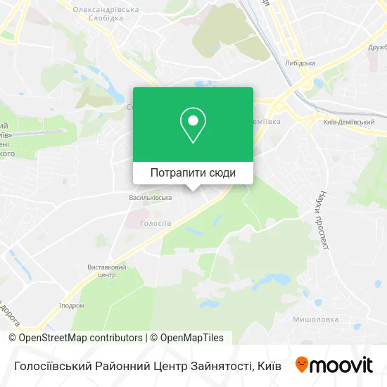 Карта Голосіївський Районний Центр Зайнятості