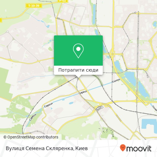 Карта Вулиця Семена Скляренка
