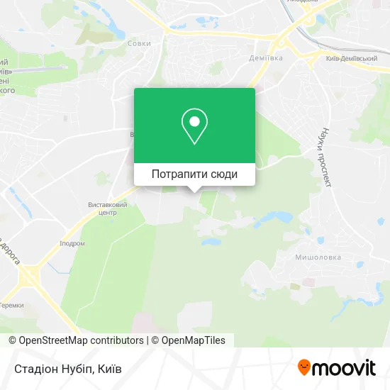 Карта Стадіон Нубіп