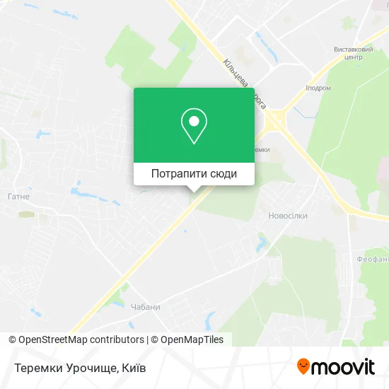Карта Теремки Урочище