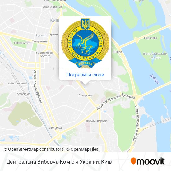 Карта Центральна Виборча Комісія України