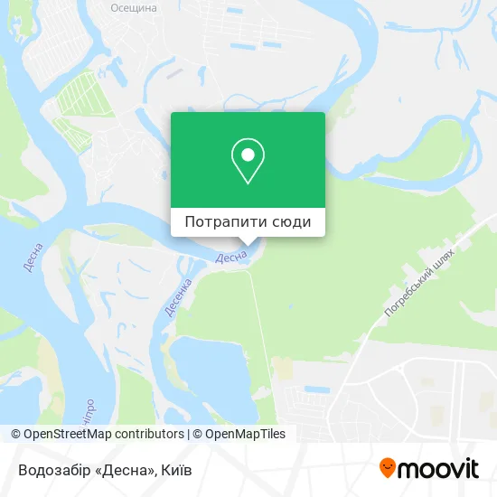 Карта Водозабір «Десна»