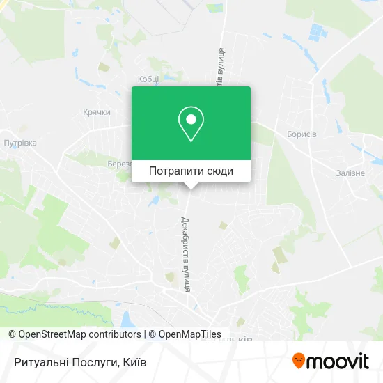 Карта Ритуальні Послуги