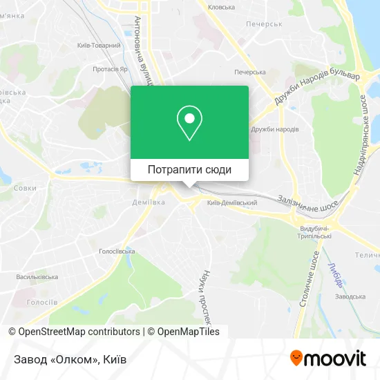 Карта Завод «Олком»