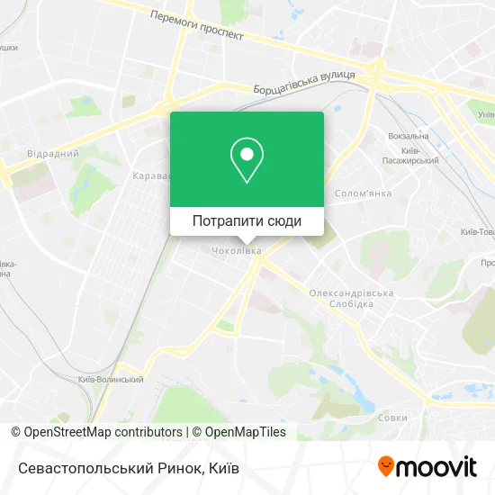 Карта Севастопольський Ринок