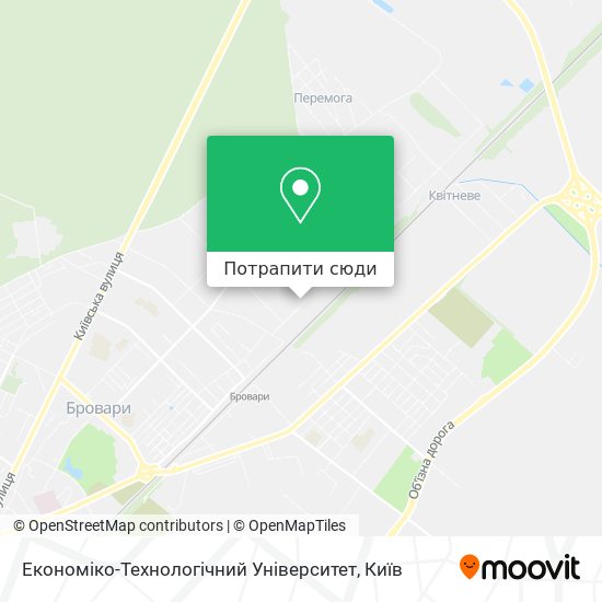 Карта Економіко-Технологічний Університет