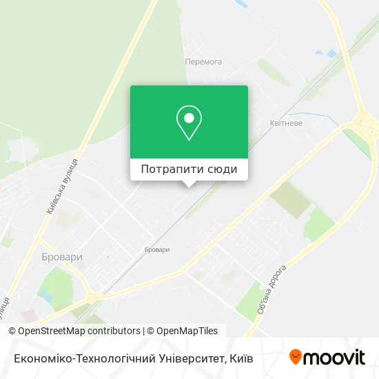 Карта Економіко-Технологічний Університет
