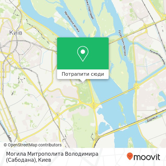 Карта Могила Митрополита Володимира (Сабодана)