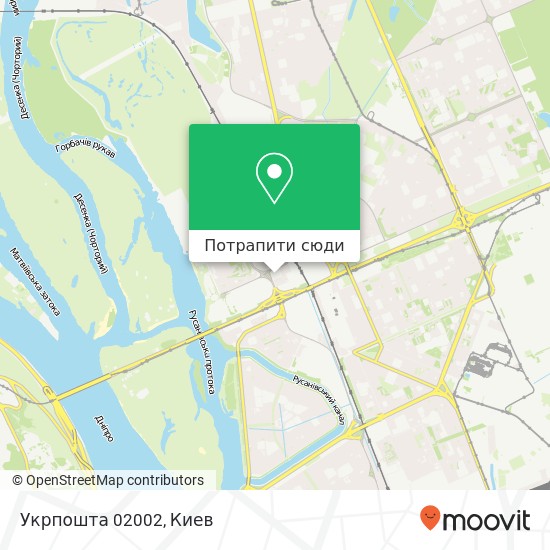 Карта Укрпошта 02002