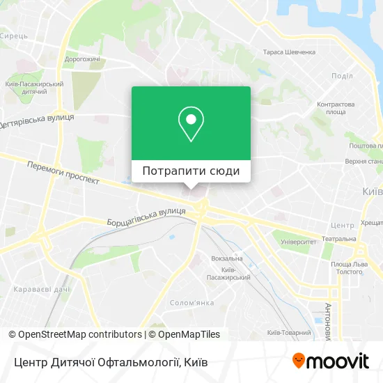 Карта Центр Дитячої Офтальмології