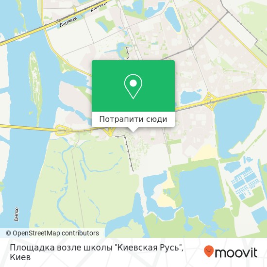 Карта Площадка возле школы "Киевская Русь"