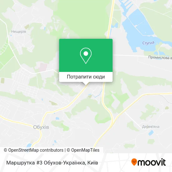 Карта Маршрутка #3 Обухов-Українка