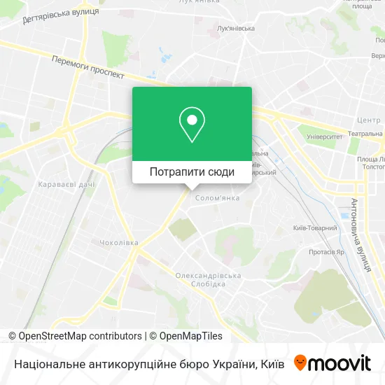 Карта Національне антикорупційне бюро України