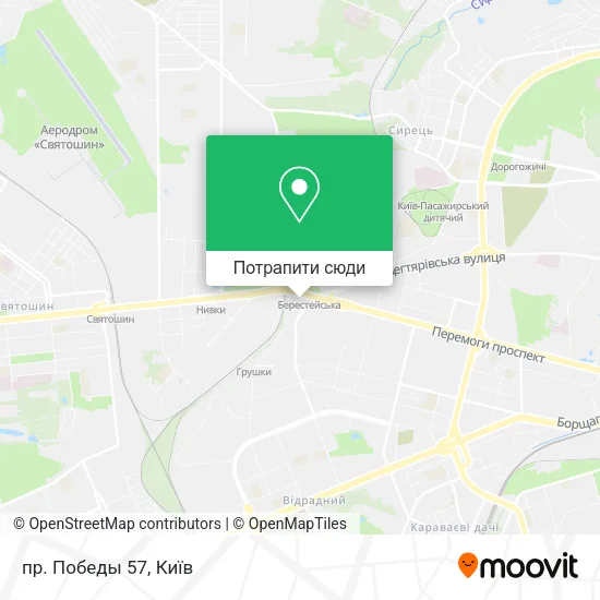Карта пр. Победы 57
