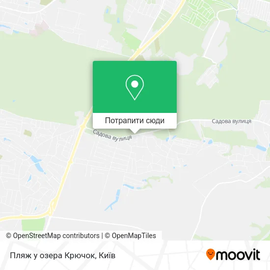 Карта Пляж у озера Крючок