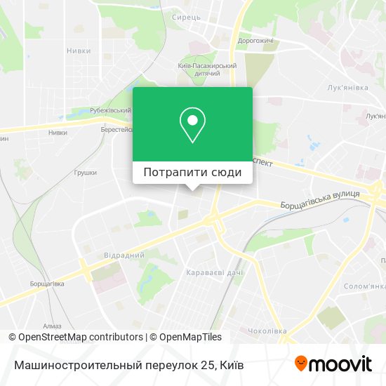 Карта Машиностроительный переулок 25