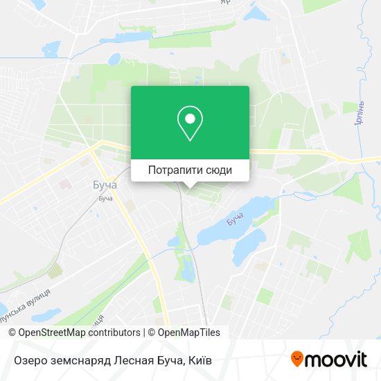 Карта Озеро земснаряд Лесная Буча