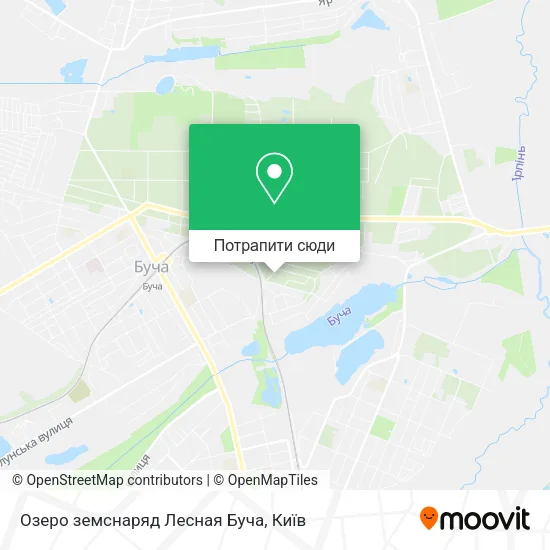 Карта Озеро земснаряд Лесная Буча