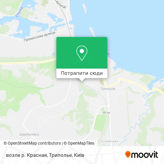 Карта возле р. Красная, Триполье