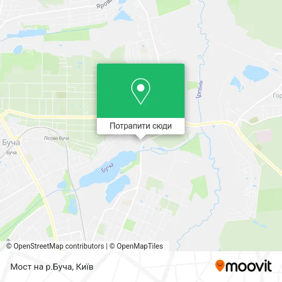 Карта Мост на р.Буча