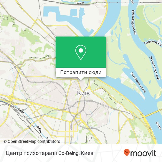 Карта Центр психотерапії Co-Being