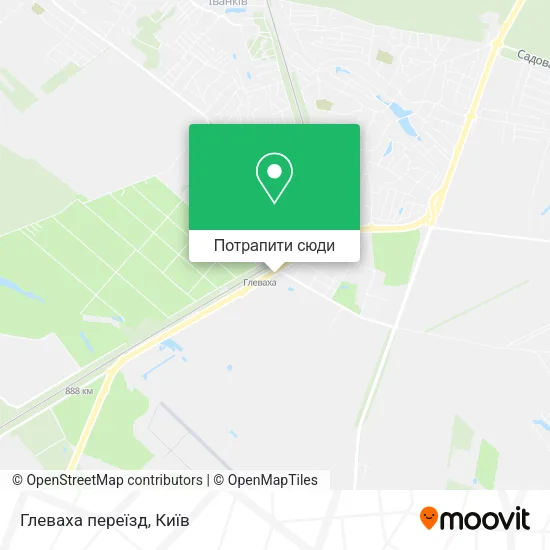 Карта Глеваха переїзд