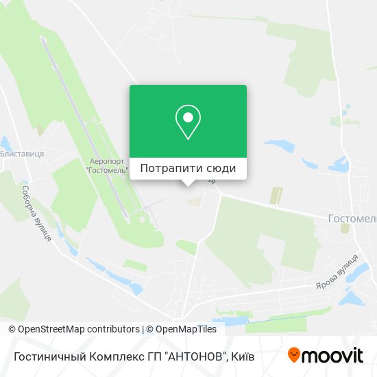 Карта Гостиничный Комплекс ГП "АНТОНОВ"