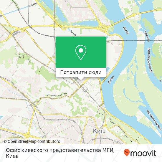 Карта Офис киевского представительства МГИ