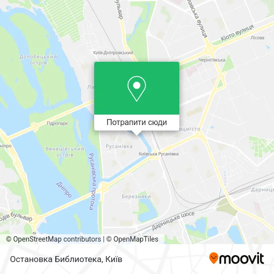 Карта Остановка Библиотека