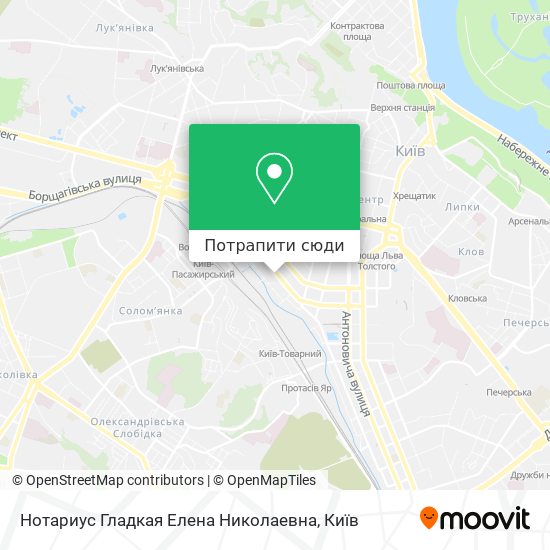 Карта Нотариус Гладкая Елена Николаевна