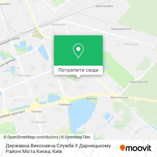 Карта Державна Виконавча Служба У Дарницькому Районі Міста Києва