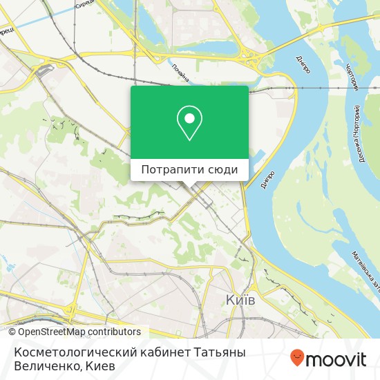 Карта Косметологический кабинет Татьяны Величенко