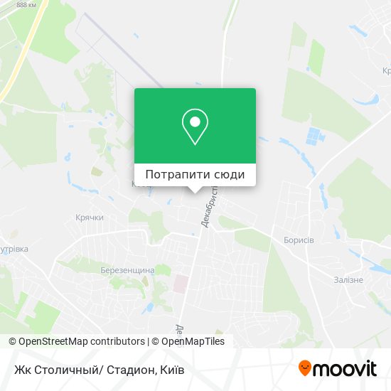 Карта Жк Столичный/ Стадион