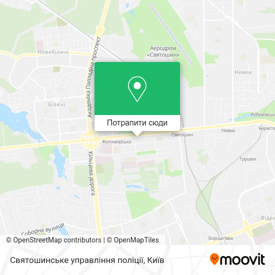 Карта Святошинське управління поліції