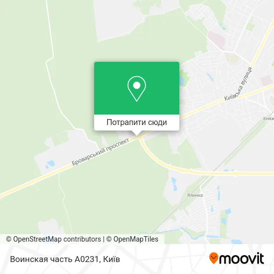 Карта Воинская часть А0231