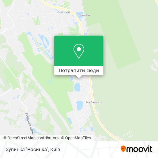 Карта Зупинка "Росинка"