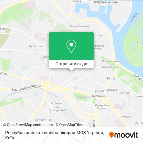 Карта Республіканська клінічна лікарня МОЗ України