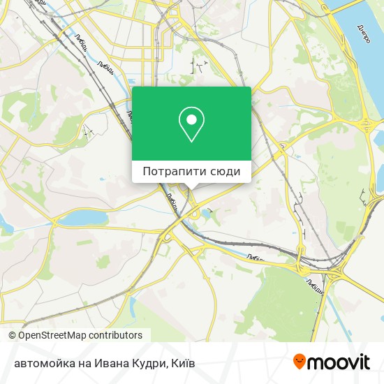 Карта автомойка на Ивана Кудри
