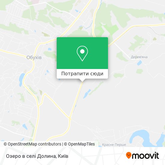 Карта Озеро в селі Долина