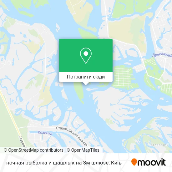 Карта ночная рыбалка и шашлык на 3м шлюзе