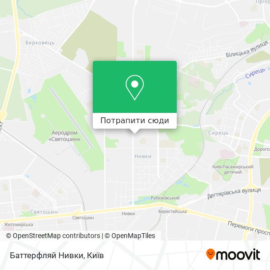 Карта Баттерфляй Нивки