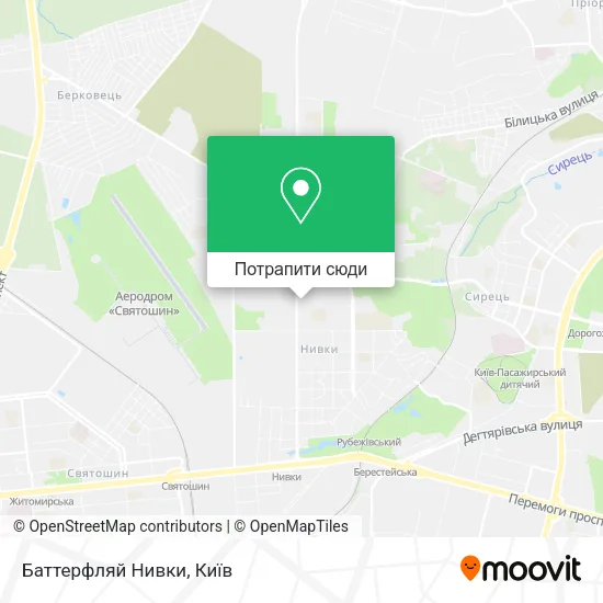 Карта Баттерфляй Нивки