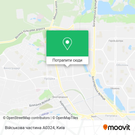 Карта Військова частина А0324