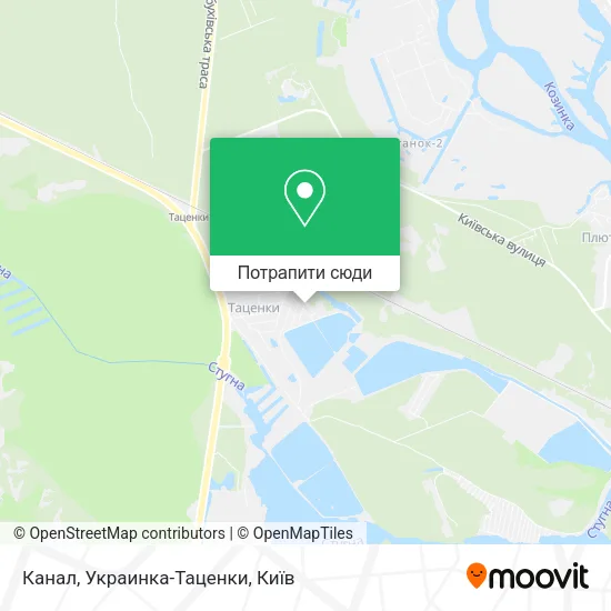 Карта Канал, Украинка-Таценки