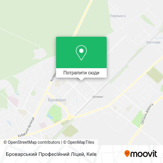 Карта Броварський Професійний Ліцей