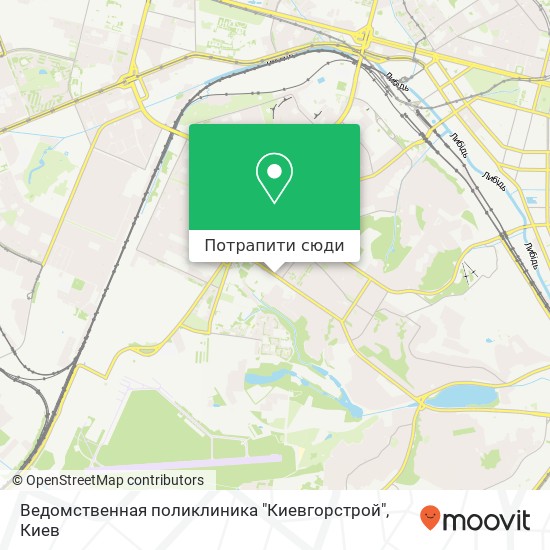 Карта Ведомственная поликлиника "Киевгорстрой"