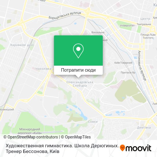 Карта Художественная гимнастика. Школа Дерюгиных. Тренер Бессонова