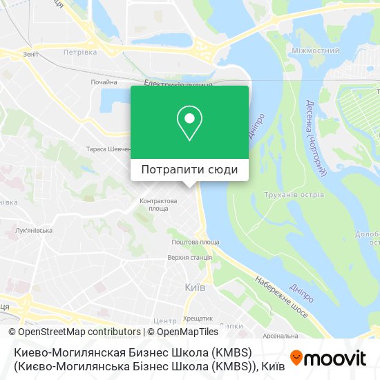 Карта Киево-Могилянская Бизнес Школа (KMBS) (Києво-Могилянська Бiзнес Школа (KMBS))