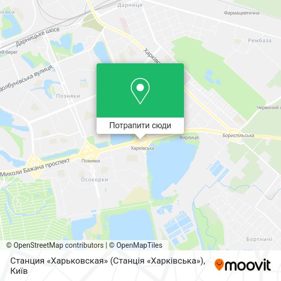 Карта Станция «Харьковская» (Станція «Харківська»)